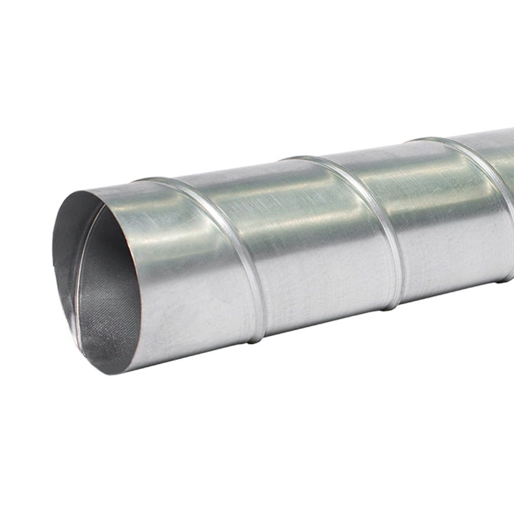 Sirius Galvanised Steel Rigid Range Hood Solid Pipe Duct Piece - 1.2m