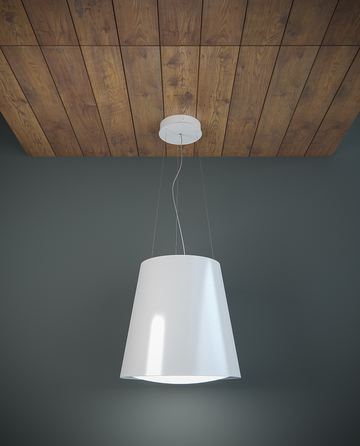 Island Pendant Recirculating Rangehood in White
