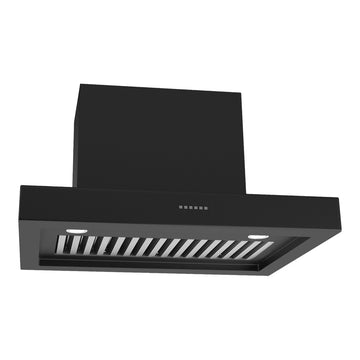 900mm Canopy Rangehood - Black Finish